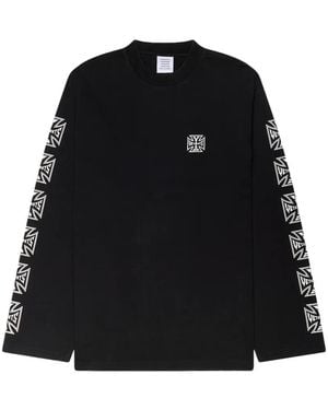 Vetements Biker Cross Long-Sleeve T-Shirt - Black