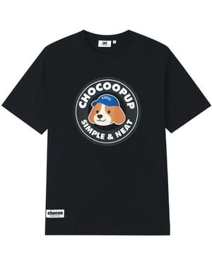 Chocoolate Graphic-Print Cotton T-Shirt - Black