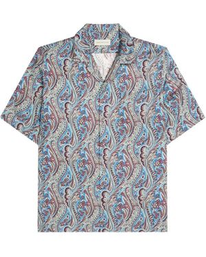 Dries Van Noten Boxy Jacquard Shirt - Blue