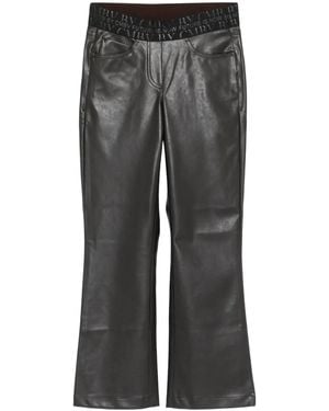 Cambio Waistband-Detail Flared Pants - Gray