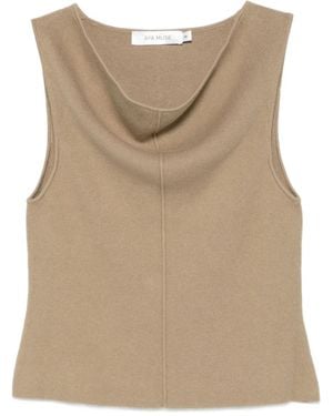 AYA MUSE Cowl-Neck Tank Top - Natural