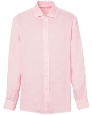 120% Lino Long-Sleeve Linen Shirt - Pink