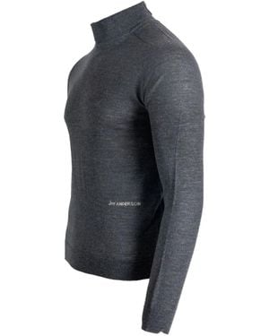 JW Anderson Maglione A Collo Alto - Grigio
