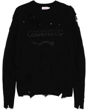 Charles Jeffrey Logo Distressed Jumper - Black