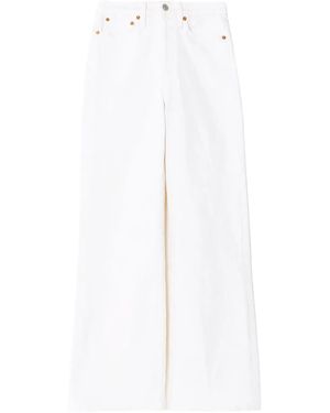 RE/DONE High-Waist Wide-Leg Jeans - White