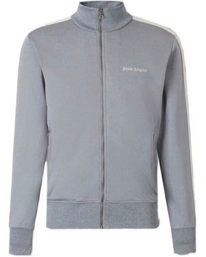 Palm Angels Stripe-Detail Track Jacket - Grey