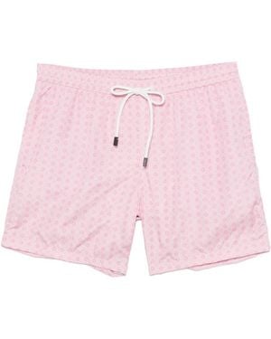 Barba Napoli Short De Bain À Fleurs - Pink