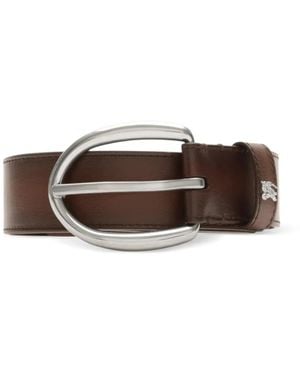 Burberry Leather Logo-Detail Belt - Brown