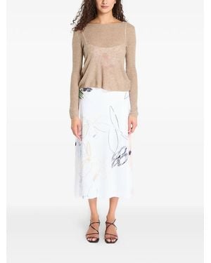Desigual Vestido Kala Con Estampado Floral - Blanco