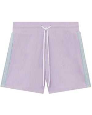 Gcds Elasticated-Waistband Shorts - Purple