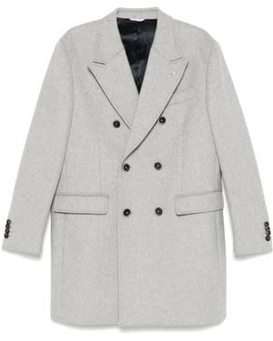 Manuel Ritz Double-Breasted Coat - Grey