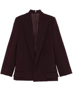 Victoria Beckham Wool-Blend Blazer - Purple