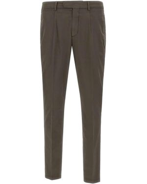 Devore Belt-Loops Trousers - Grey