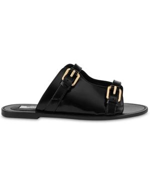 Moschino バックル サンダル - ブラック