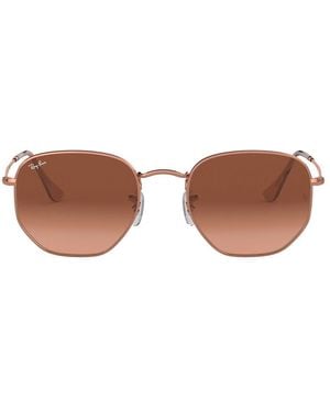 Ray-Ban Hexagonal-Frame Sunglasses - Brown