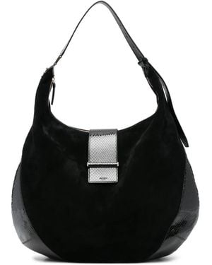 Jimmy Choo Suede-leather shoulder bag - Schwarz