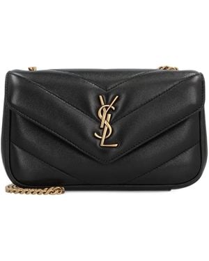 Saint Laurent Mini Loulou Shoulder Bag - Black