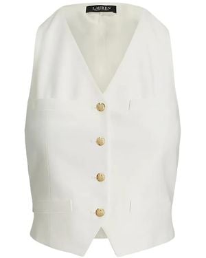 Ralph Lauren Button-Up Sleeveless Waistcoat - White