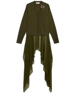 Blumarine Cardigan Mit Schmetterling-Applikation - Grün