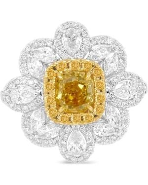 HYT Jewelry 18Kt Geel- En Witgouden Ring Met Diamant