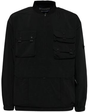 Spoonyard Multi Pocket Long-Sleeves Windbreaker - Black