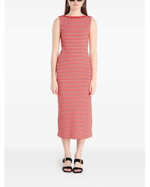 Tommy Hilfiger Gestreiftes Midikleid - Pink