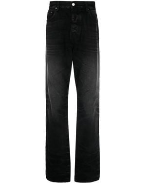 Amiri Straight-leg Stonewashed Jeans - Black