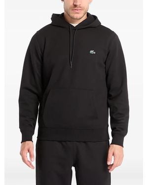 Lacoste Logo-Print Hoodie - Black