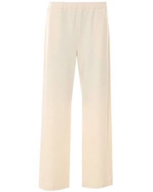 RUE DU BAC Elasticated Straight-Leg Trousers - White