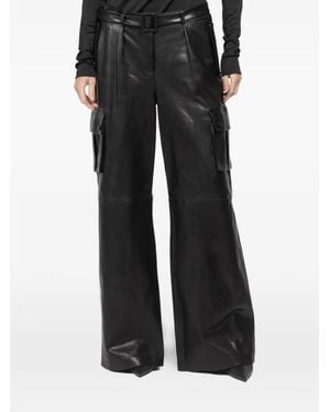 JACOB LEE Cargo-Pocket Palazzo Trousers - Black