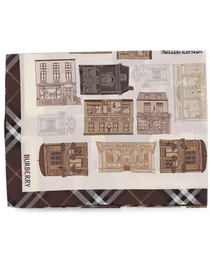Burberry Seidenschal Mit Schaufenster-Print - Mehrfarbig