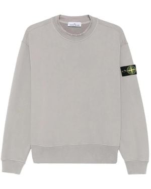 Stone Island Pullover Mit Logo-Patch - Grau