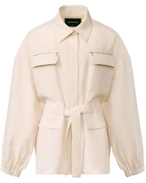 Fabiana Filippi Belted Zip Shirt Jacket - Natural