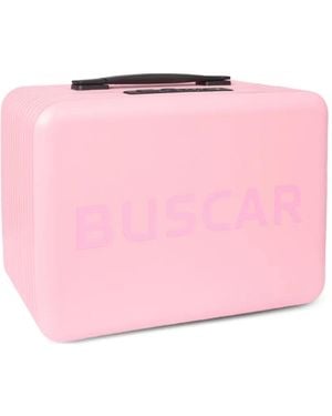 BUSCAR 1 Logo-Print Ribbed Briefcase - Pink