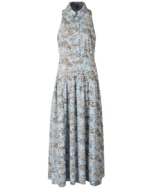 STAUD Romy Sleeveless Shirtdress - White