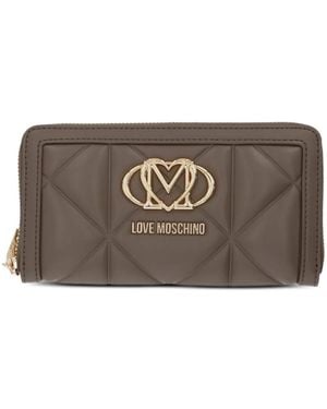 Love Moschino Quilted Zipped Wallet - Brown