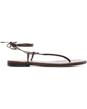 Gianvito Rossi Gwyneth Round-Toe Sandals - Brown