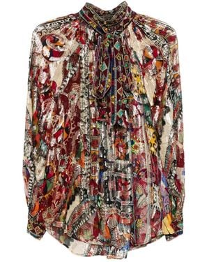 CAMILLA Alchemy パッチワーク ブラウス - レッド