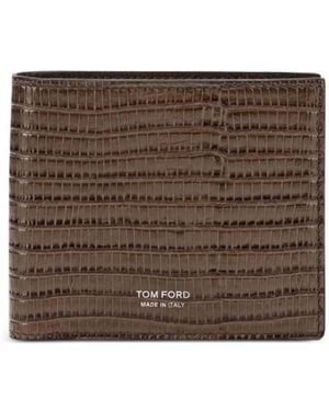 Tom Ford Portemonnaie Mit Eidechsen-Effekt - Braun