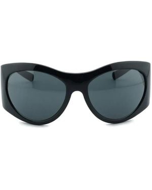 Versace Medusa Oval-Frame Sunglasses - Black
