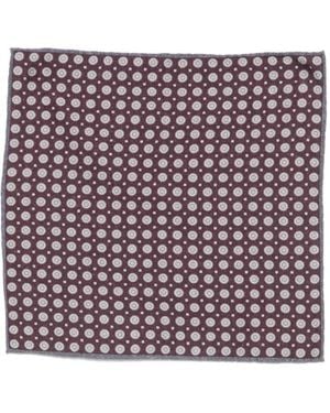 Eleventy Geometric-Print Pocket Square - Purple
