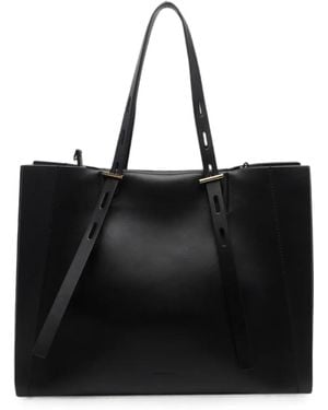 MINOBOSSI Paulette Leather Tote Bag - Black