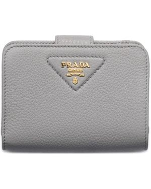 Prada レザー 財布 - グレー