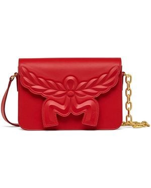 MCM Small Himmel Cross Body Bag - Red