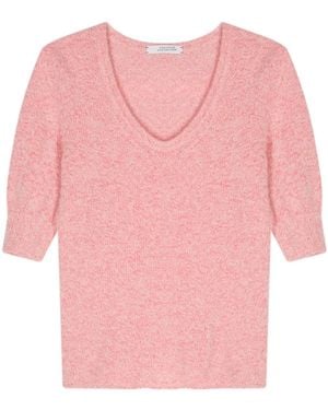 Dorothee Schumacher Brushed Fisherman's-Knit Top - Pink