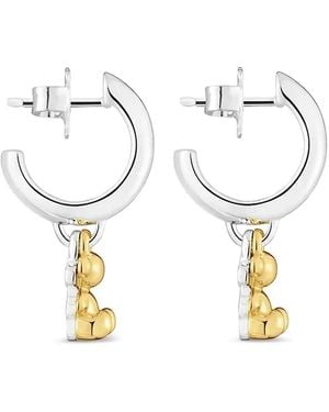 Tous Bear-Charm Hoop Earrings - Metallic
