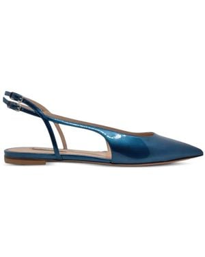 Casadei Pointed-Toe Slingback Ballet Flats - Blue