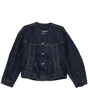 JNBY Veste En Jean Oversize À Design Sans Col - Blue
