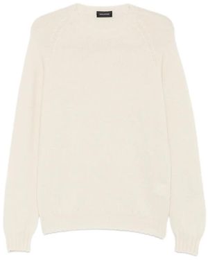 Tagliatore Nobhil Long-Sleeve Ribbed-Trim Sweater - Natural
