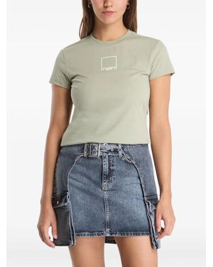 KARL LAGERFELD Logo-Print Crew-Neck T-Shirt - Blue